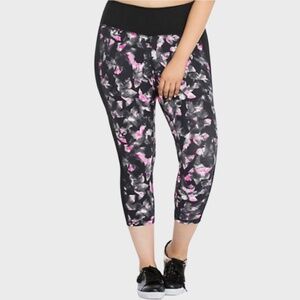 TORRID ACTIVE Floral Mesh Cropped Leggings